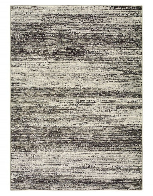 2' X 8' Gold And Slate Abstract Runner Rug